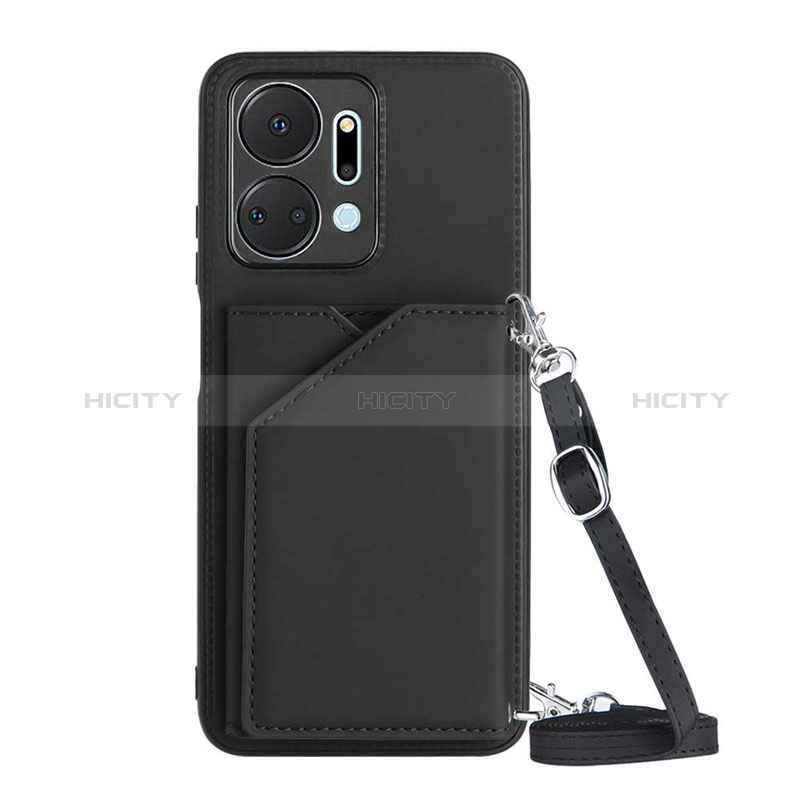 Coque Luxe Cuir Housse Etui Y03B pour Huawei Honor X7a Noir Plus