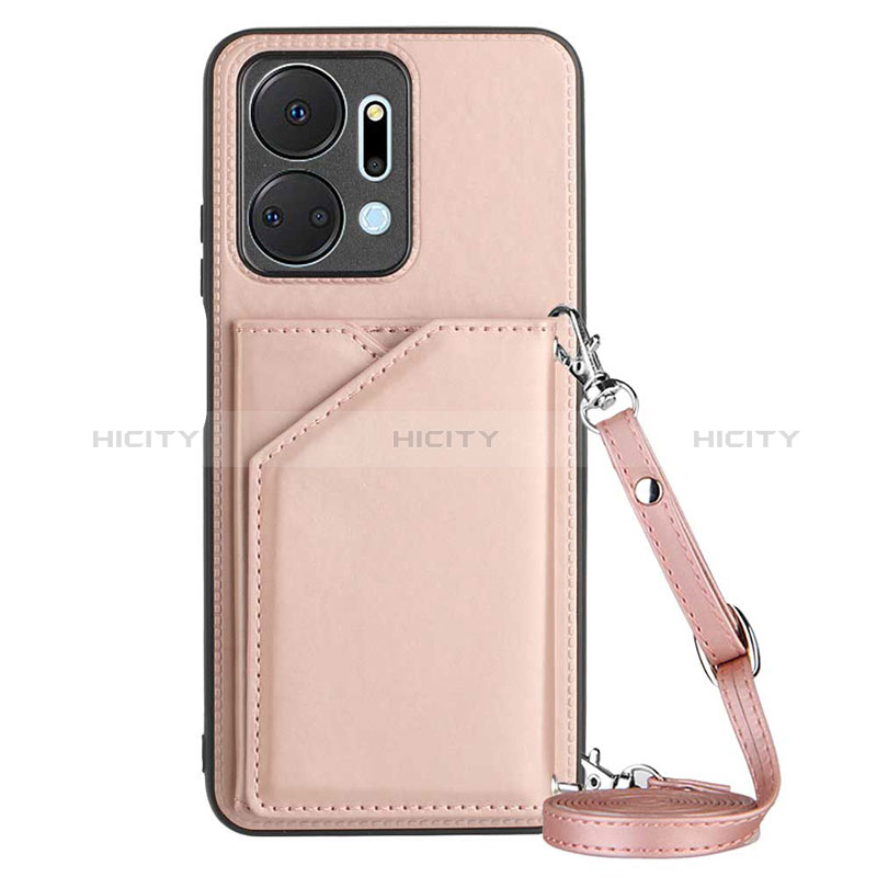 Coque Luxe Cuir Housse Etui Y03B pour Huawei Honor X7a Or Rose Plus