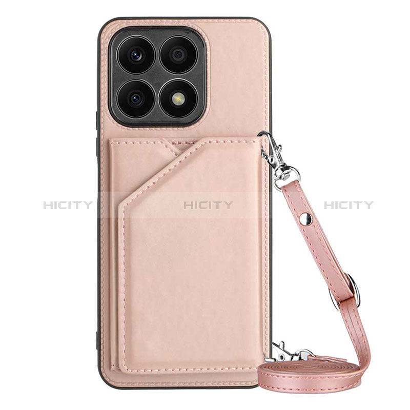 Coque Luxe Cuir Housse Etui Y03B pour Huawei Honor X8a 4G Or Rose Plus