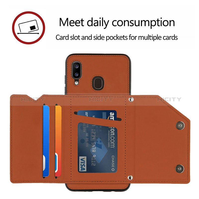 Coque Luxe Cuir Housse Etui Y03B pour Samsung Galaxy A20 Plus