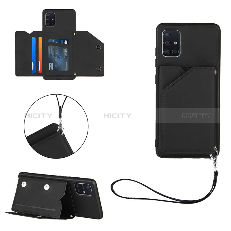 Coque Luxe Cuir Housse Etui Y03B pour Samsung Galaxy M40S Noir Plus