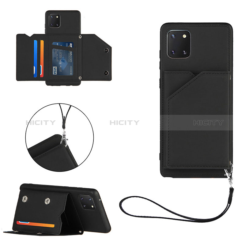 Coque Luxe Cuir Housse Etui Y03B pour Samsung Galaxy M60s Noir Plus