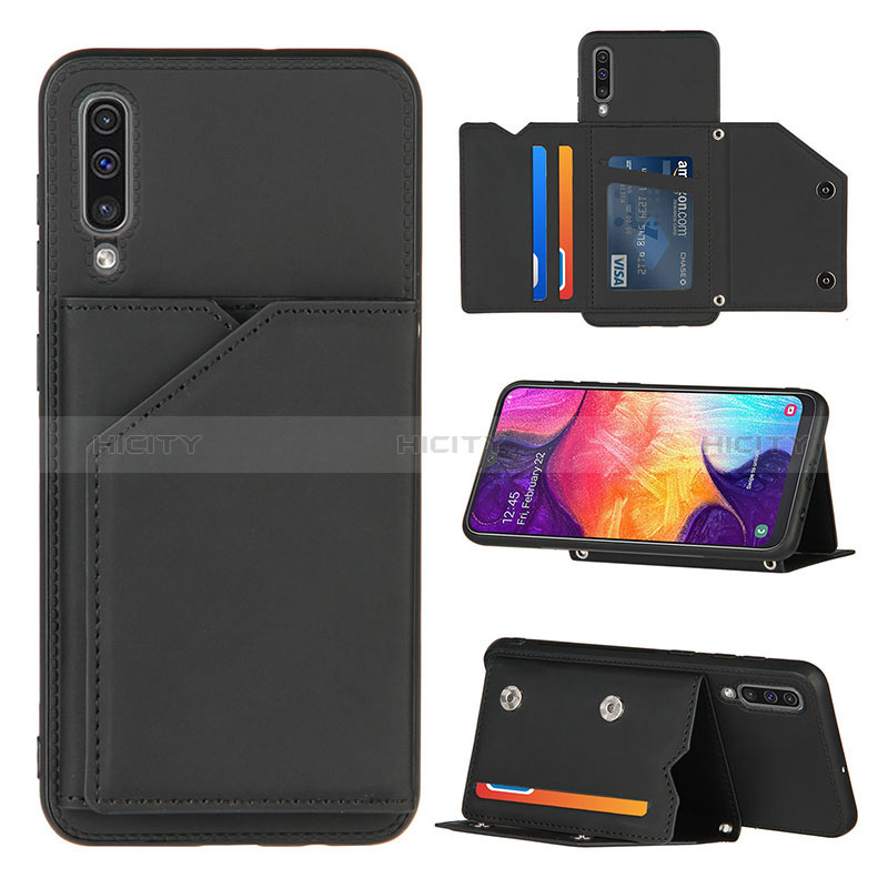 Coque Luxe Cuir Housse Etui Y04B pour Samsung Galaxy A30S Noir Plus