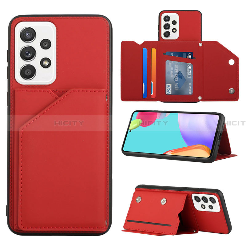 Coque Luxe Cuir Housse Etui Y04B pour Samsung Galaxy A33 5G Rouge Plus