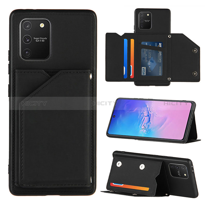 Coque Luxe Cuir Housse Etui Y04B pour Samsung Galaxy A91 Noir Plus