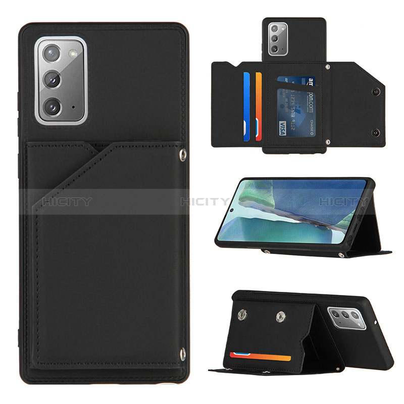 Coque Luxe Cuir Housse Etui Y04B pour Samsung Galaxy Note 20 5G Noir Plus