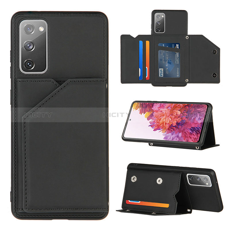 Coque Luxe Cuir Housse Etui Y04B pour Samsung Galaxy S20 FE 4G Noir Plus