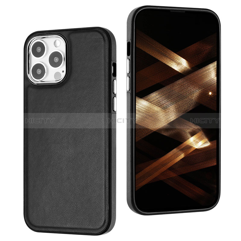 Coque Luxe Cuir Housse Etui Y07B pour Apple iPhone 13 Pro Max Noir Plus