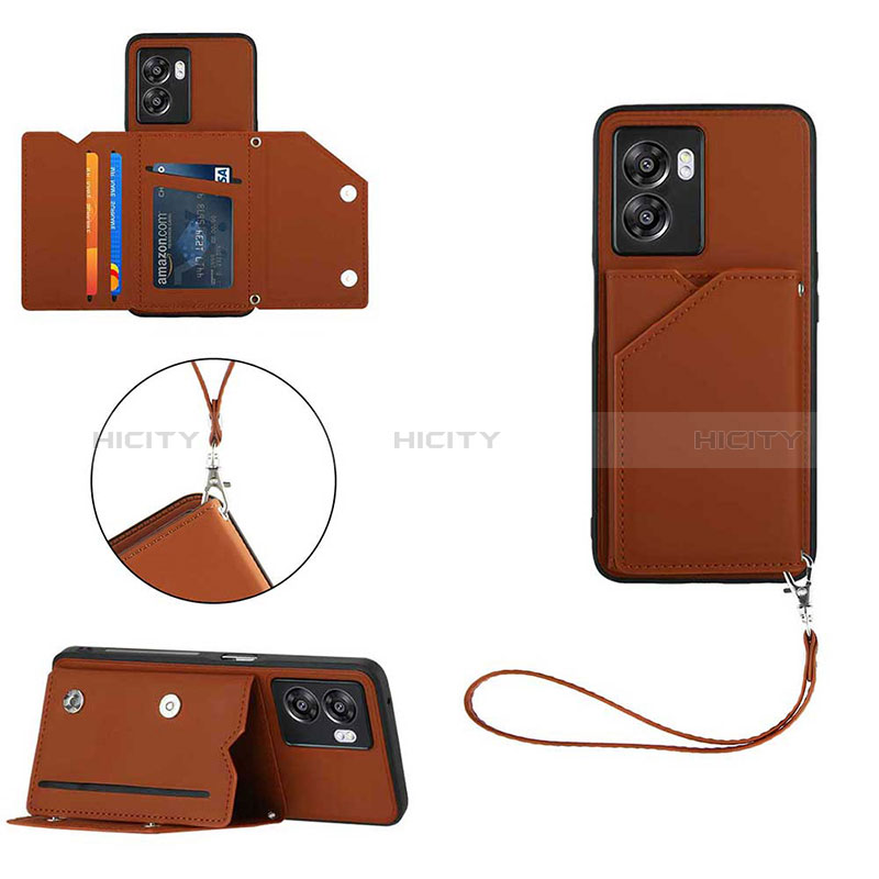 Coque Luxe Cuir Housse Etui YB1 pour OnePlus Nord N300 5G Marron Plus