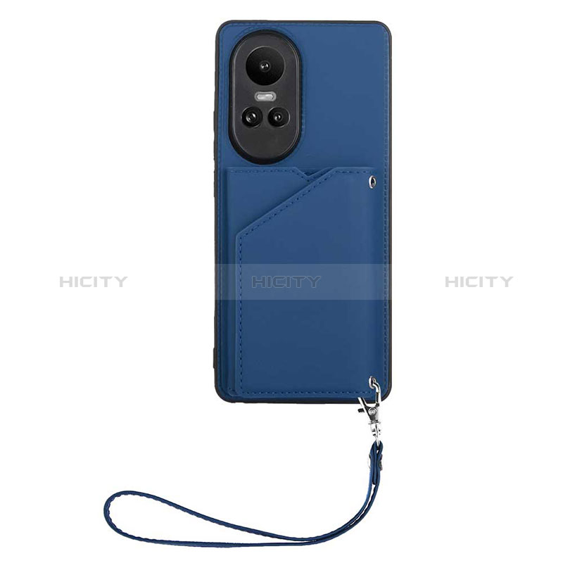 Coque Luxe Cuir Housse Etui YB1 pour Oppo Reno10 Pro 5G Bleu Plus