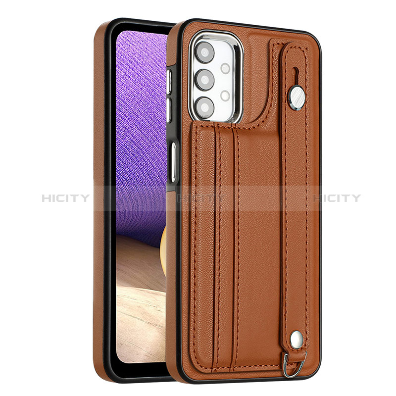 Coque Luxe Cuir Housse Etui YB1 pour Samsung Galaxy A32 5G Marron Plus