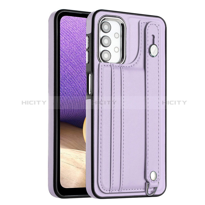 Coque Luxe Cuir Housse Etui YB1 pour Samsung Galaxy A32 5G Violet Plus