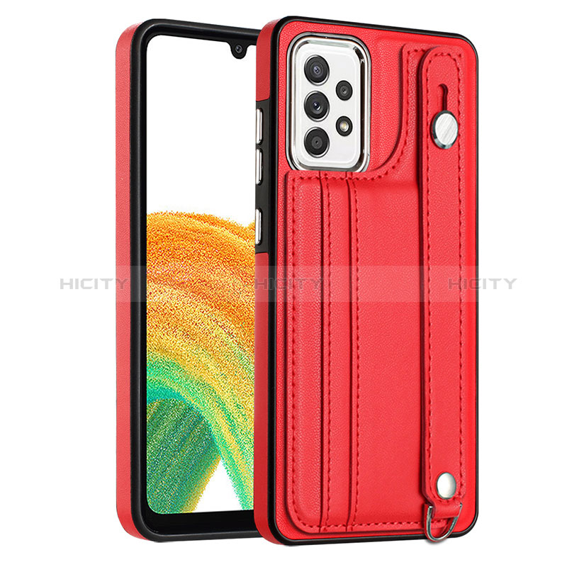 Coque Luxe Cuir Housse Etui YB1 pour Samsung Galaxy A33 5G Rouge Plus