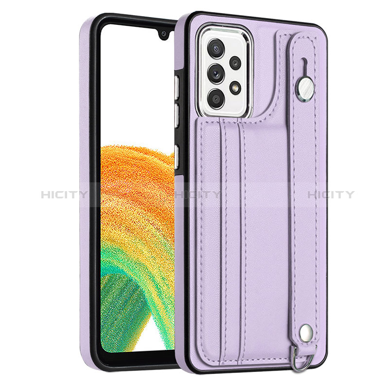 Coque Luxe Cuir Housse Etui YB1 pour Samsung Galaxy A33 5G Violet Plus