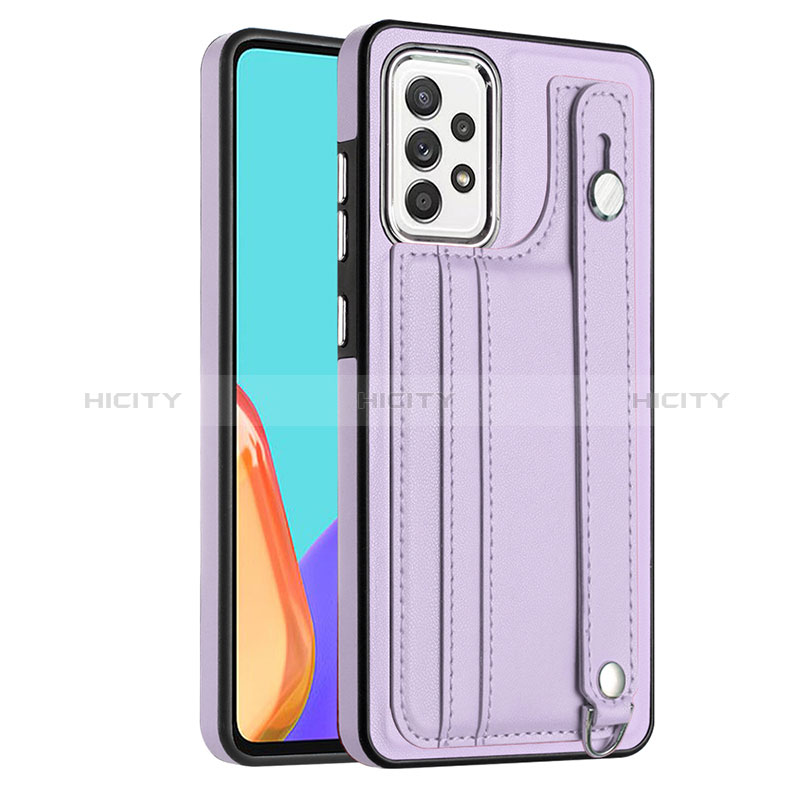 Coque Luxe Cuir Housse Etui YB1 pour Samsung Galaxy A52 4G Violet Plus