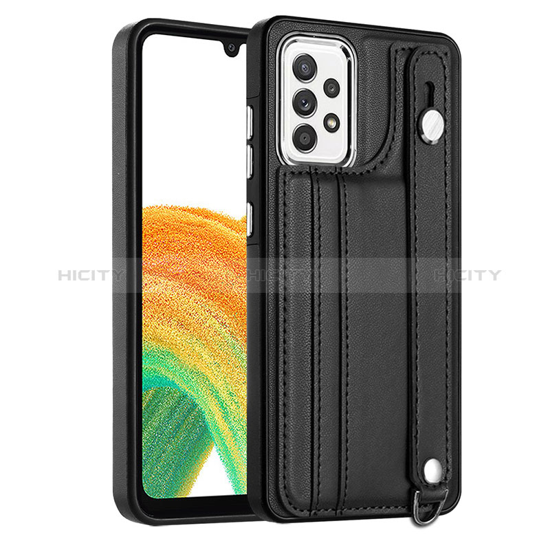 Coque Luxe Cuir Housse Etui YB1 pour Samsung Galaxy A73 5G Noir Plus