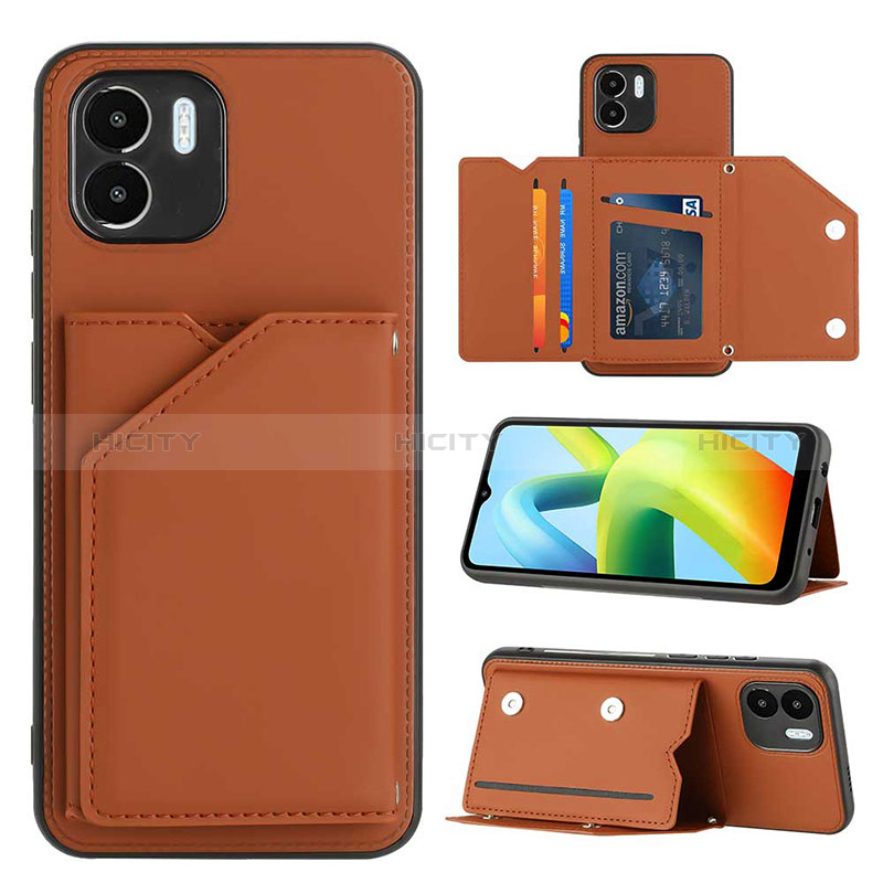 Coque Luxe Cuir Housse Etui YB1 pour Xiaomi Poco C50 Marron Plus