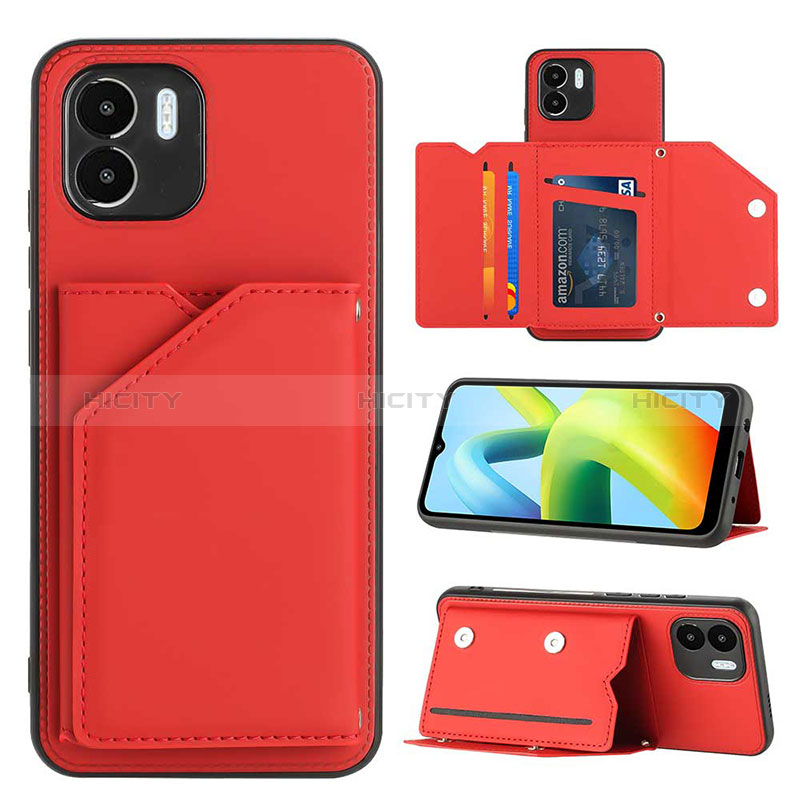 Coque Luxe Cuir Housse Etui YB1 pour Xiaomi Poco C50 Rouge Plus