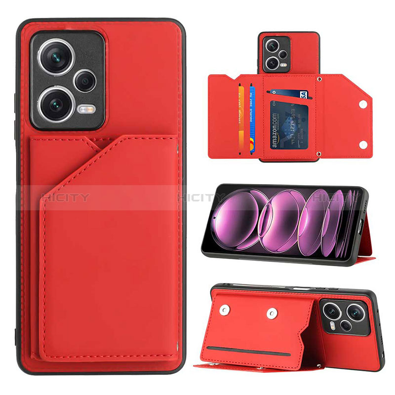 Coque Luxe Cuir Housse Etui YB1 pour Xiaomi Poco X5 5G Rouge Plus