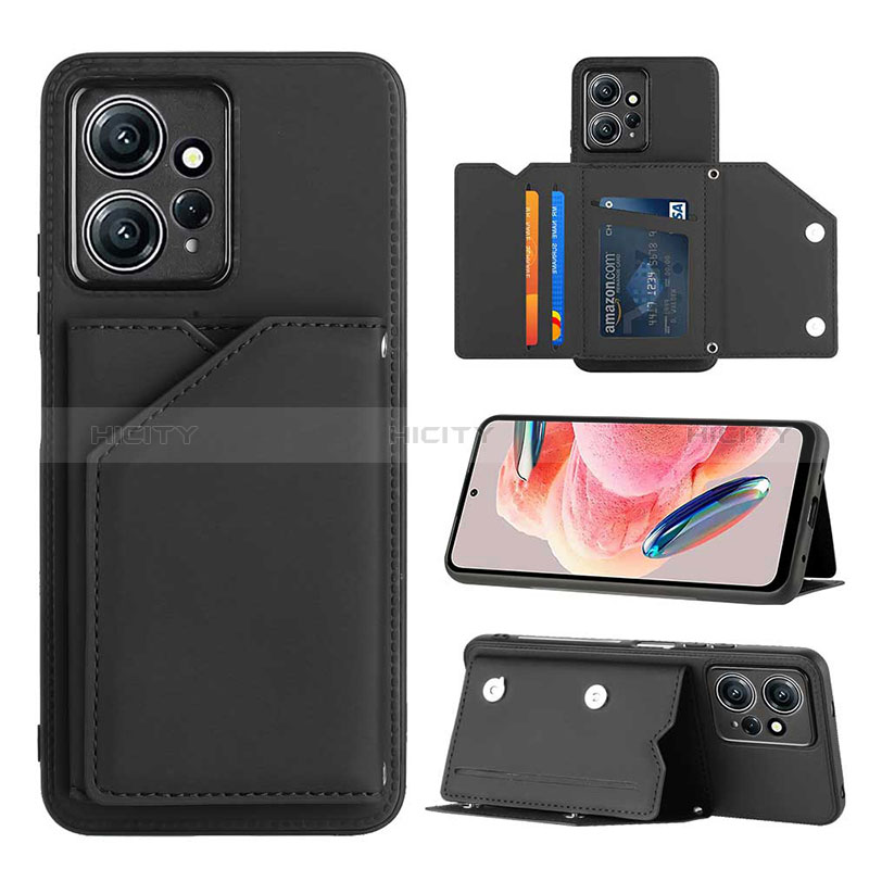 Coque Luxe Cuir Housse Etui YB1 pour Xiaomi Redmi Note 12 4G Noir Plus