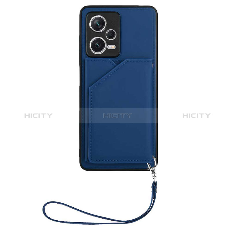 Coque Luxe Cuir Housse Etui YB1 pour Xiaomi Redmi Note 12 Explorer Bleu Plus