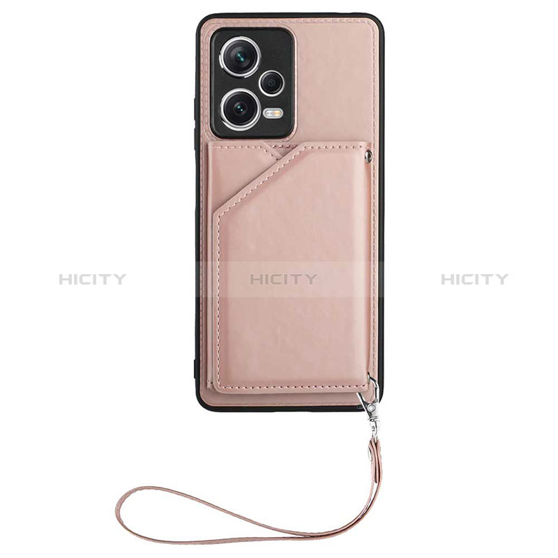 Coque Luxe Cuir Housse Etui YB1 pour Xiaomi Redmi Note 12 Explorer Or Rose Plus