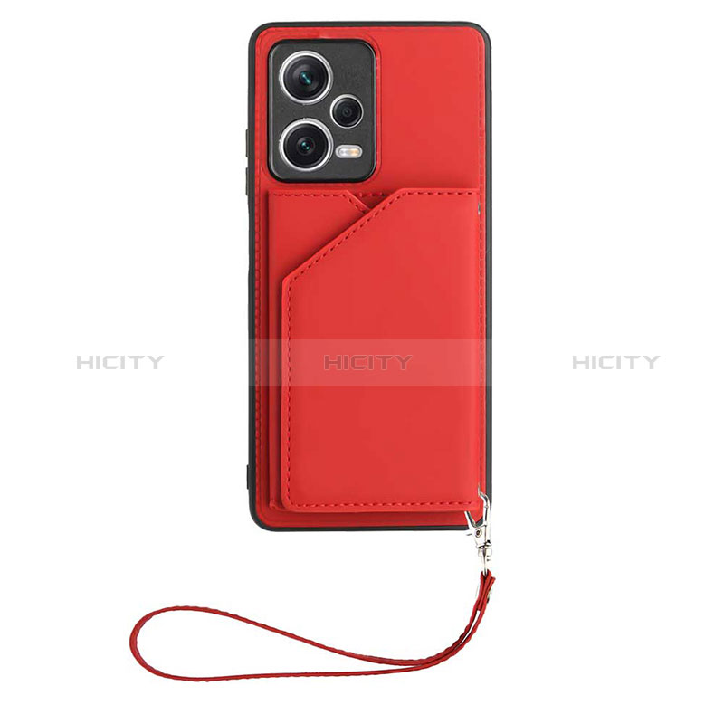 Coque Luxe Cuir Housse Etui YB1 pour Xiaomi Redmi Note 12 Pro 5G Rouge Plus