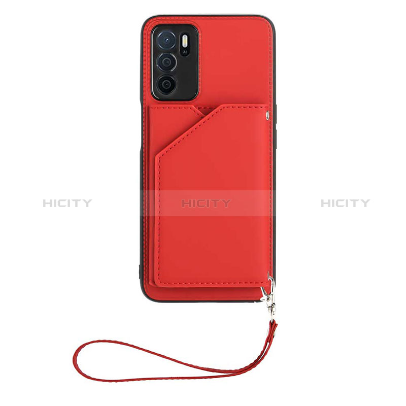 Coque Luxe Cuir Housse Etui YB2 pour Oppo A16s Rouge Plus