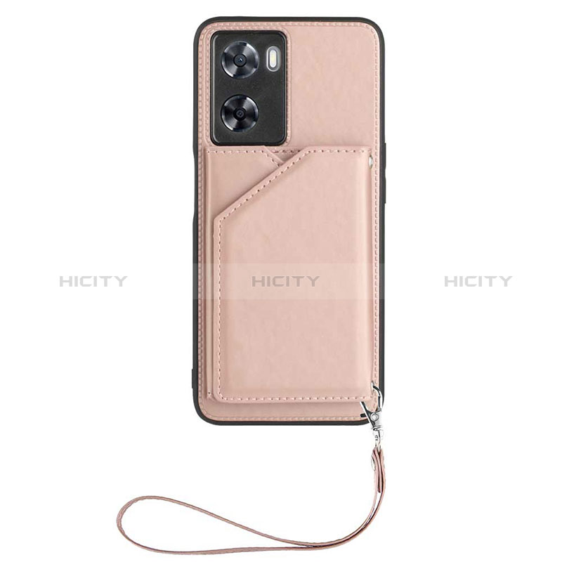 Coque Luxe Cuir Housse Etui YB2 pour Oppo A77s Or Rose Plus