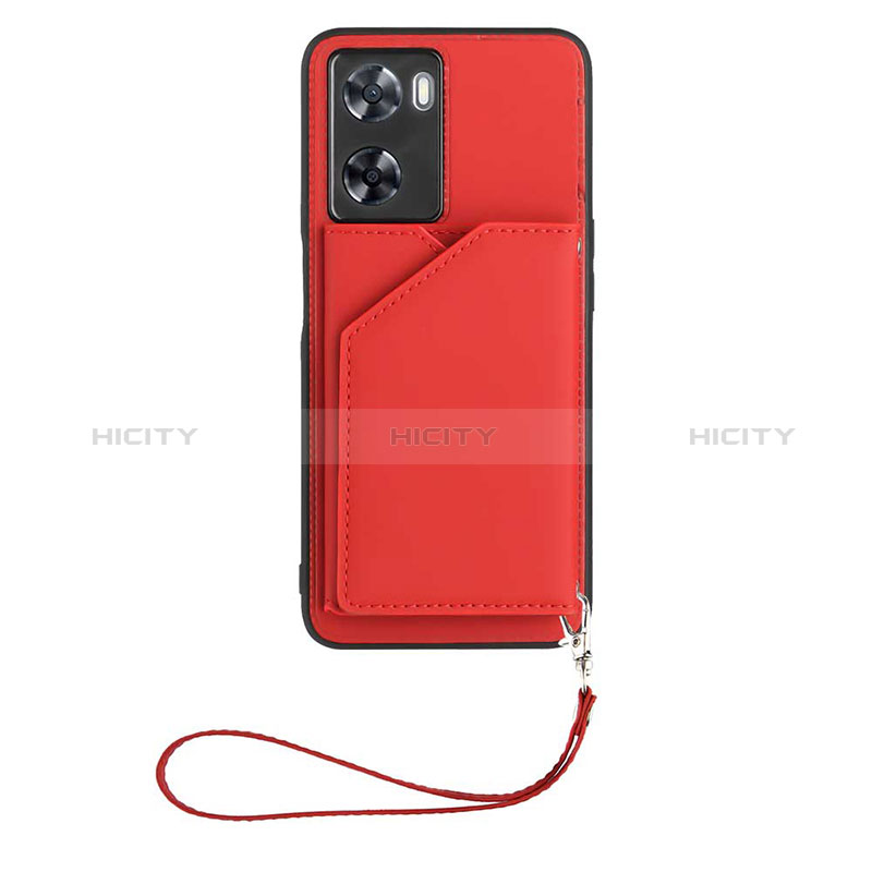 Coque Luxe Cuir Housse Etui YB2 pour Oppo A77s Rouge Plus