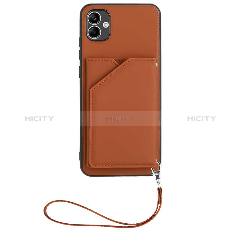 Coque Luxe Cuir Housse Etui YB2 pour Samsung Galaxy A04 4G Marron Plus