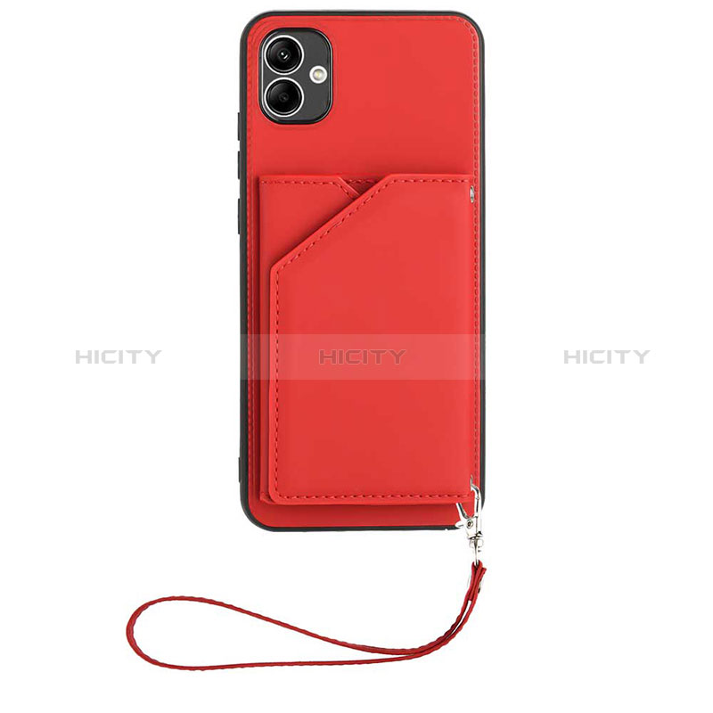 Coque Luxe Cuir Housse Etui YB2 pour Samsung Galaxy A04 4G Rouge Plus