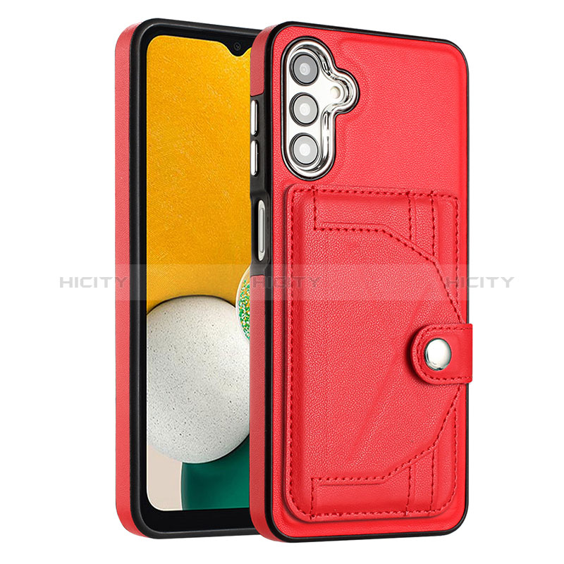 Coque Luxe Cuir Housse Etui YB2 pour Samsung Galaxy A13 5G Rouge Plus