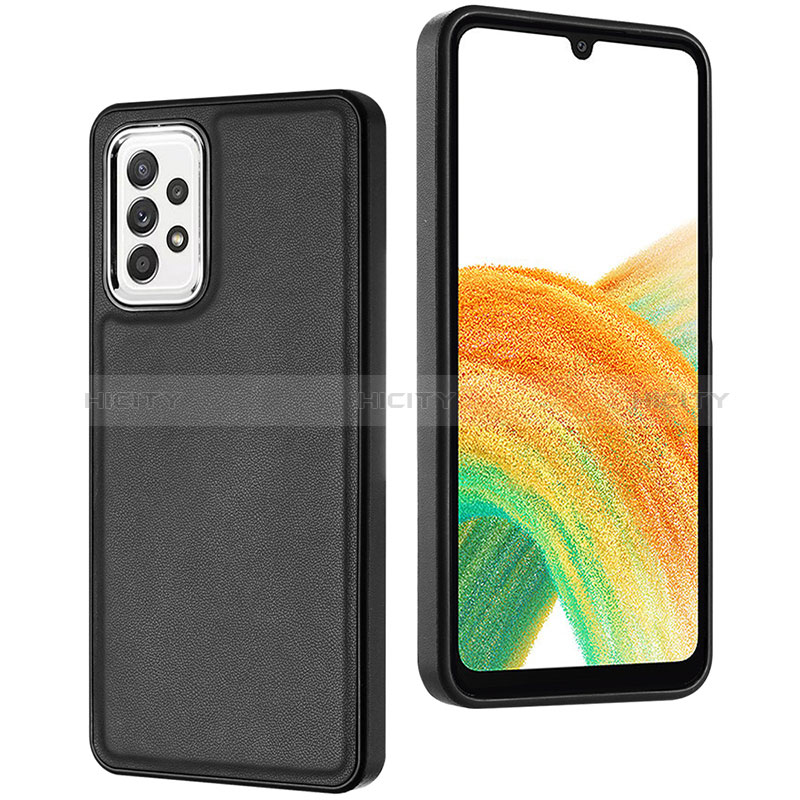 Coque Luxe Cuir Housse Etui YB2 pour Samsung Galaxy A33 5G Noir Plus