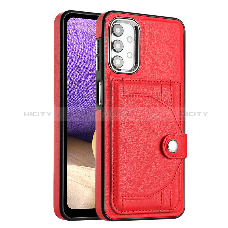 Coque Luxe Cuir Housse Etui YB2 pour Samsung Galaxy M32 5G Rouge Plus