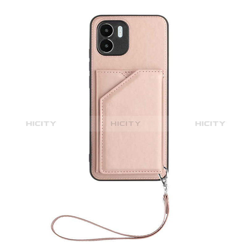 Coque Luxe Cuir Housse Etui YB2 pour Xiaomi Poco C50 Or Rose Plus