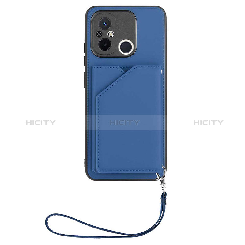 Coque Luxe Cuir Housse Etui YB2 pour Xiaomi Poco C55 Bleu Plus