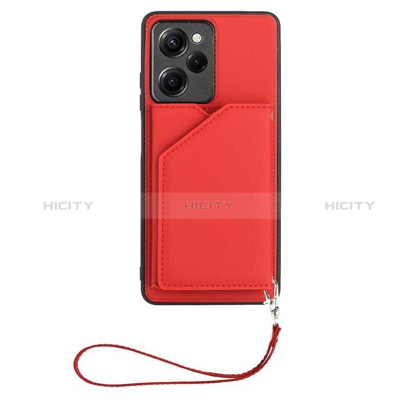 Coque Luxe Cuir Housse Etui YB2 pour Xiaomi Poco X5 Pro 5G Rouge Plus