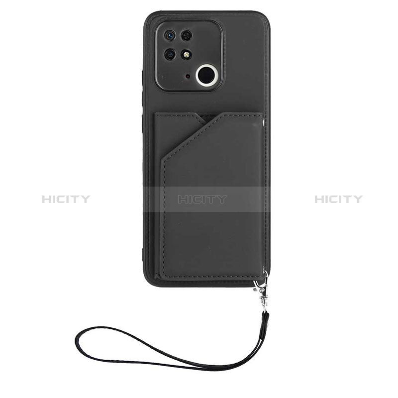 Coque Luxe Cuir Housse Etui YB2 pour Xiaomi Redmi 10 India Noir Plus