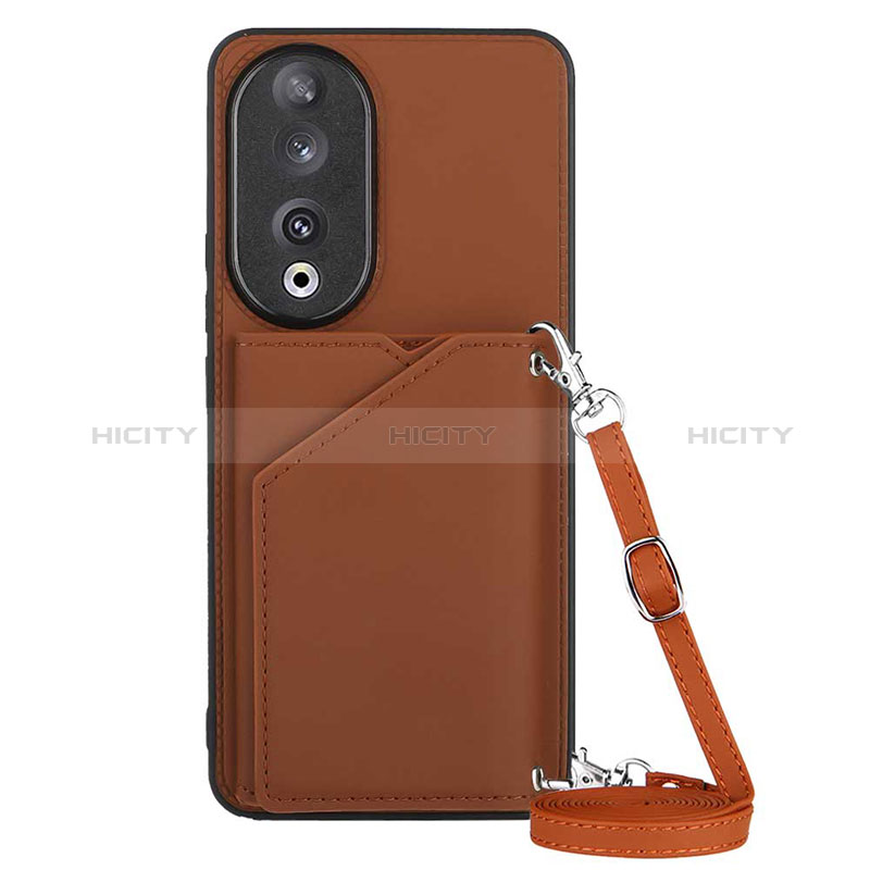 Coque Luxe Cuir Housse Etui YB3 pour Huawei Honor 90 5G Marron Plus