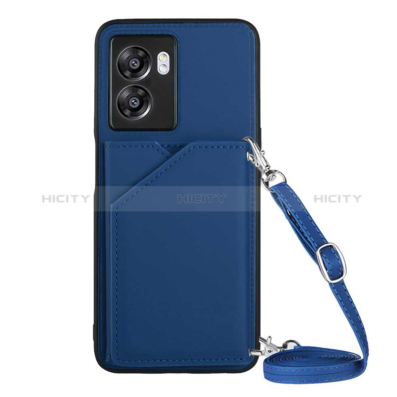 Coque Luxe Cuir Housse Etui YB3 pour Oppo A57 5G Bleu Plus