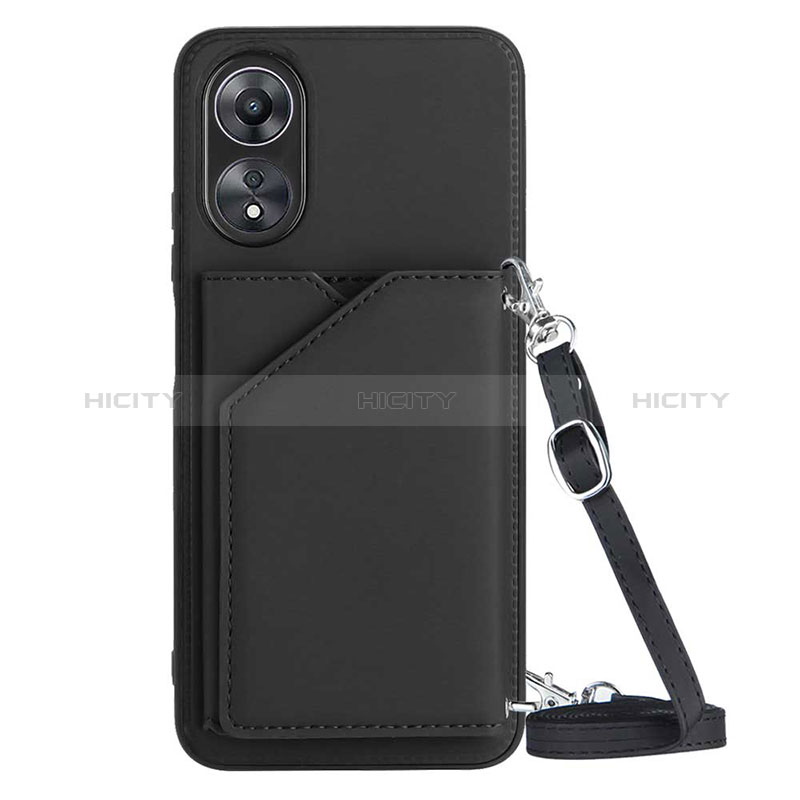 Coque Luxe Cuir Housse Etui YB3 pour Oppo A78 5G Noir Plus