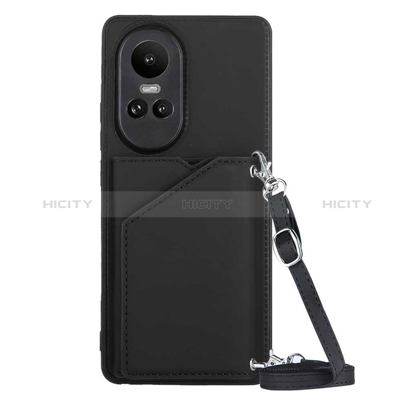 Coque Luxe Cuir Housse Etui YB3 pour Oppo Reno10 5G Noir Plus