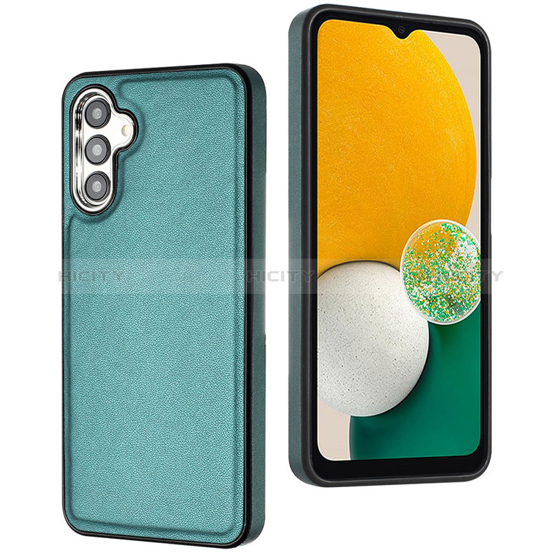 Coque Luxe Cuir Housse Etui YB3 pour Samsung Galaxy A04s Vert Plus