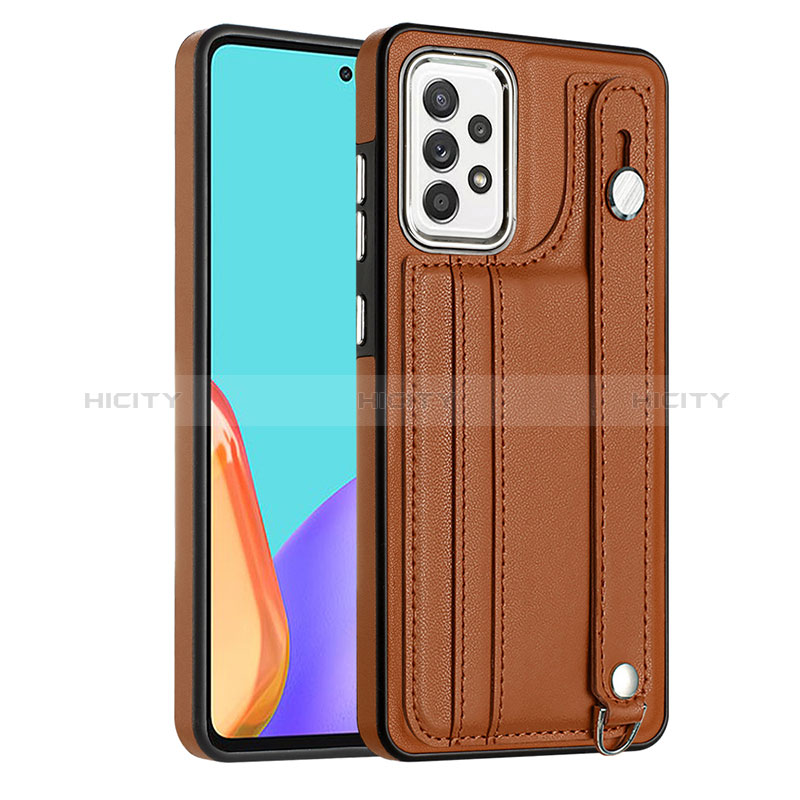 Coque Luxe Cuir Housse Etui YB3 pour Samsung Galaxy A32 4G Marron Plus