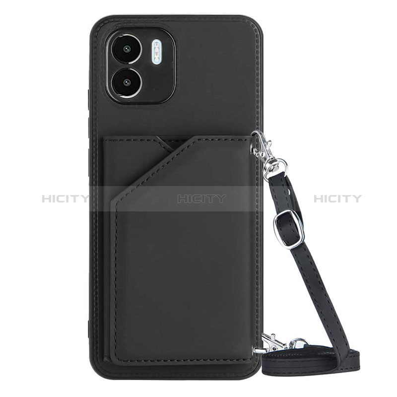 Coque Luxe Cuir Housse Etui YB3 pour Xiaomi Poco C50 Noir Plus