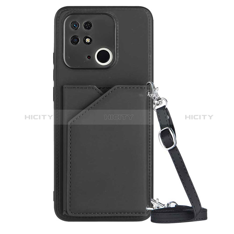 Coque Luxe Cuir Housse Etui YB3 pour Xiaomi Redmi 10 India Noir Plus