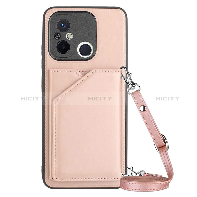 Coque Luxe Cuir Housse Etui YB3 pour Xiaomi Redmi 11A 4G Or Rose Plus