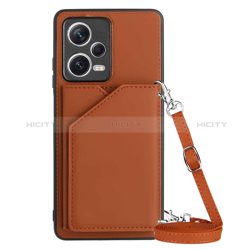 Coque Luxe Cuir Housse Etui YB3 pour Xiaomi Redmi Note 12 5G Marron Plus