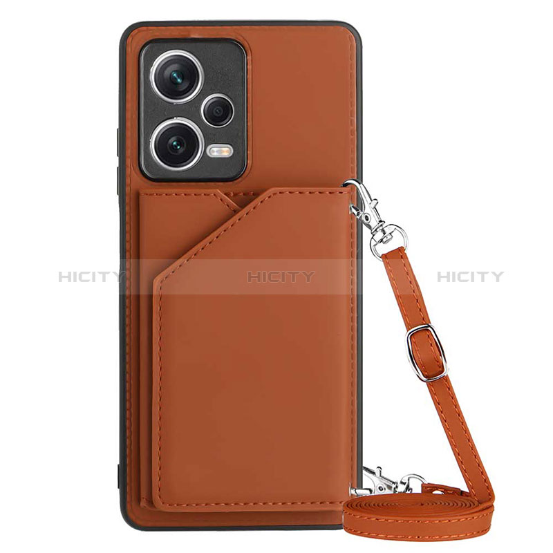 Coque Luxe Cuir Housse Etui YB3 pour Xiaomi Redmi Note 12 Pro 5G Marron Plus